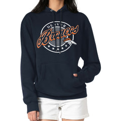 Denver Broncos G-III 4Her by Carl Banks Women's Pinstripe Circle Fleece Pullover Hoodie Navy - NFL
