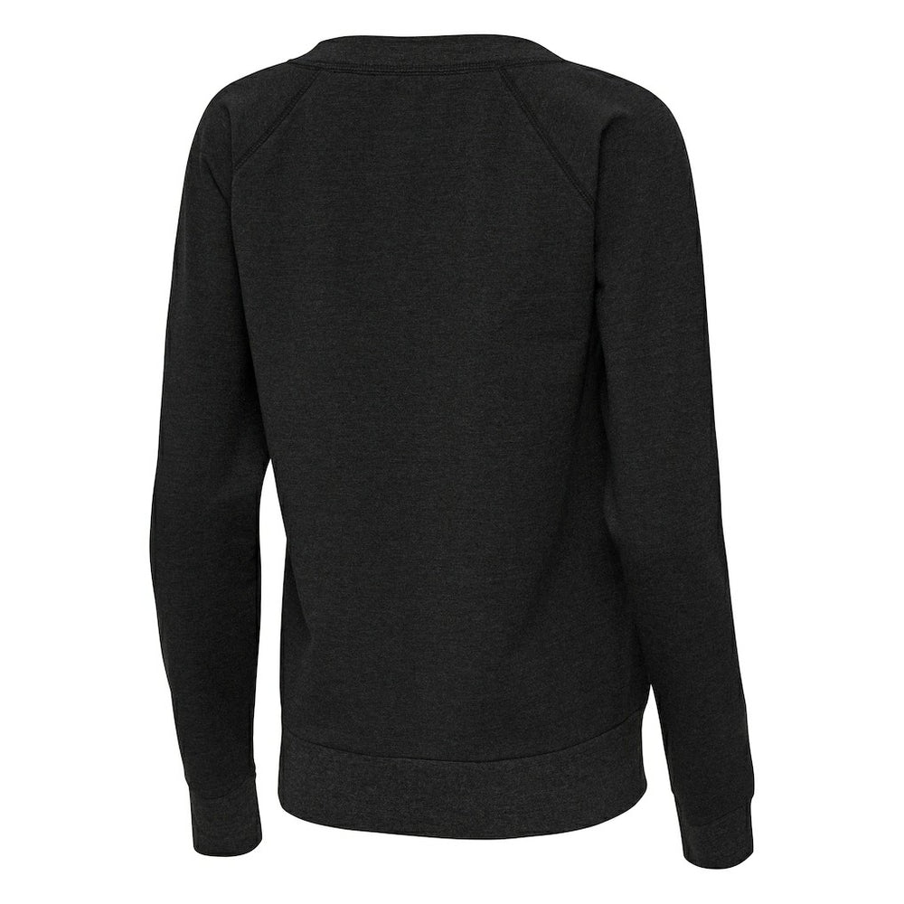 Cleveland Browns Antigua Women's Varsity Tri-Blend V-Neck Long Sleeve T-Shirt Heather Black - NFL