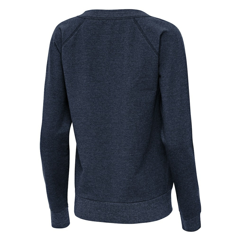 Dallas Cowboys Antigua Women's Varsity Tri-Blend V-Neck Long Sleeve T-Shirt Heather Navy - NFL
