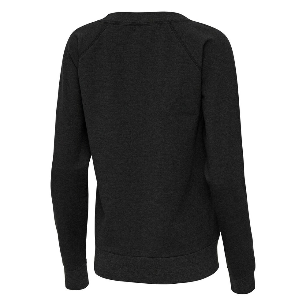 Green Bay Packers Antigua Women's Varsity Tri-Blend V-Neck Long Sleeve T-Shirt Heather Black - NFL