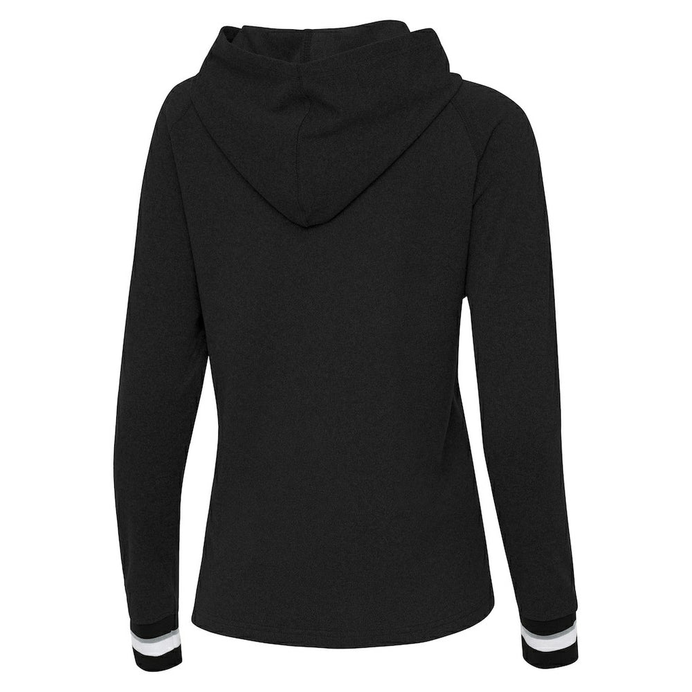 Washington Commanders Antigua Women's Trek Raglan Pullover Hoodie Black - NFL