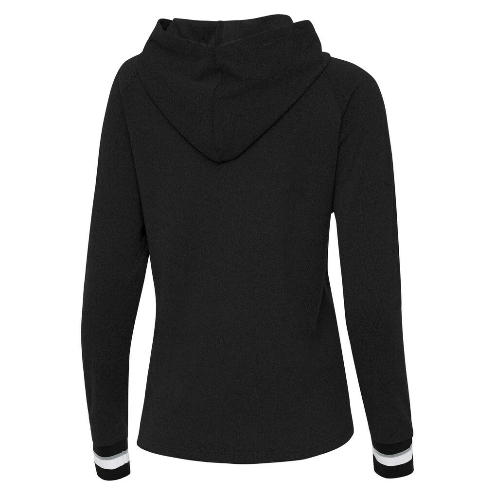 Las Vegas Raiders Antigua Women's Trek Raglan Pullover Hoodie Black - NFL
