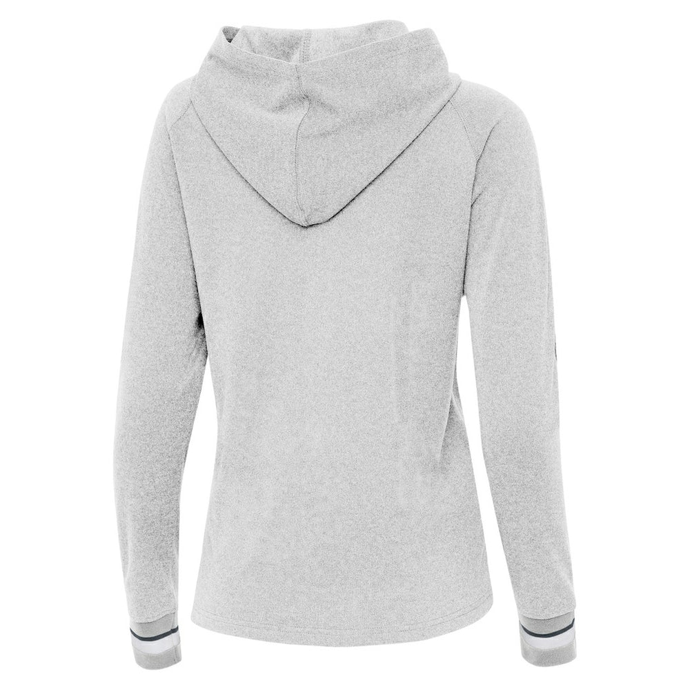 Los Angeles Chargers Antigua Women's Trek Raglan Pullover Hoodie Heather Gray - NFL