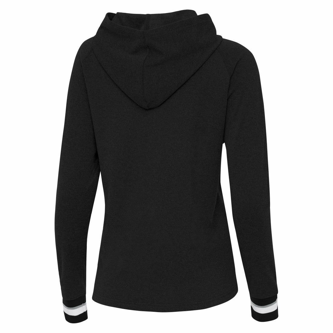 Green Bay Packers Antigua Women's Trek Raglan Pullover Hoodie Black - NFL