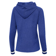 Indianapolis Colts Antigua Women's Trek Raglan Pullover Hoodie Heather Royal - NFL