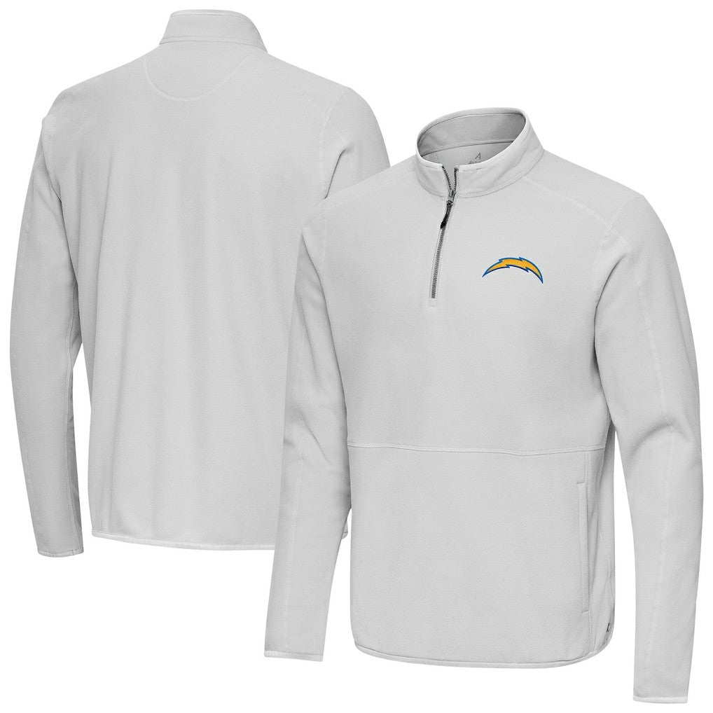 Los Angeles Chargers Antigua Step Up Quarter-Zip Pullover Gray - NFL