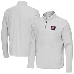 New York Giants Antigua Step Up Quarter-Zip Pullover Gray - NFL