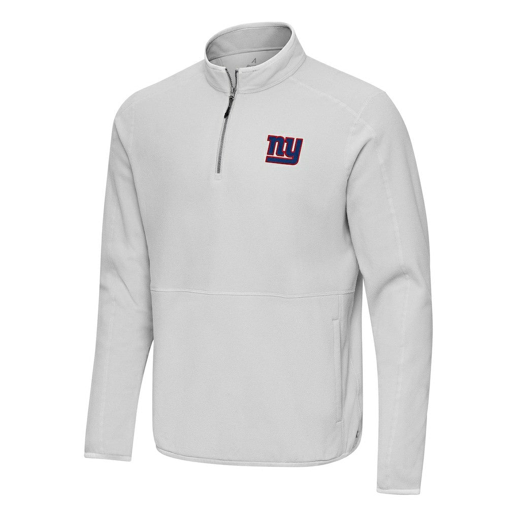 New York Giants Antigua Step Up Quarter-Zip Pullover Gray - NFL