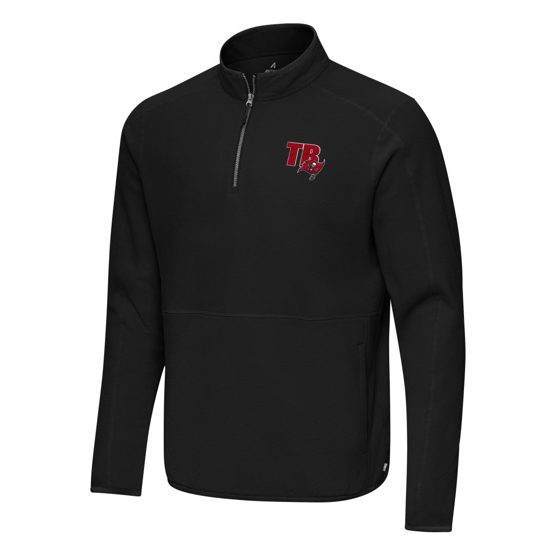Tampa Bay Buccaneers Antigua Step Up Quarter-Zip Pullover Black - NFL