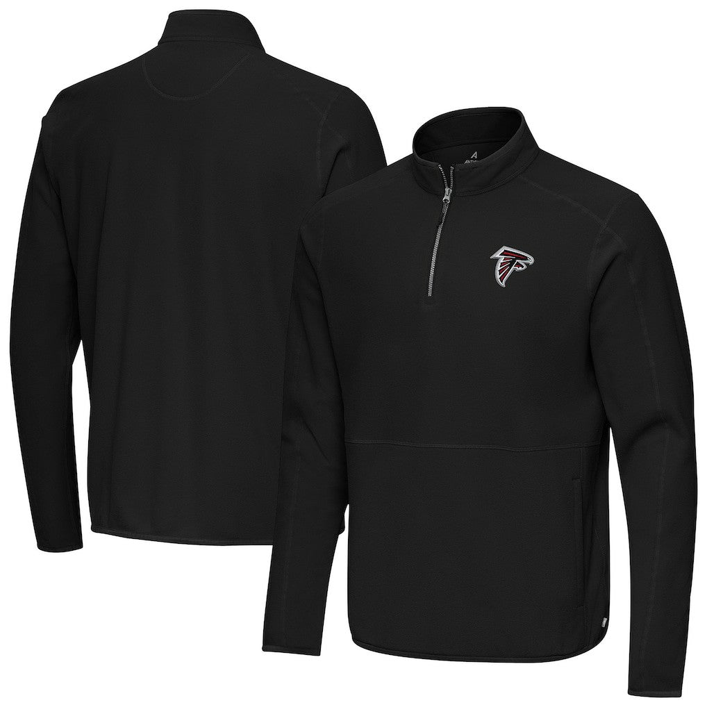 Atlanta Falcons Antigua Step Up Quarter-Zip Pullover Black - NFL
