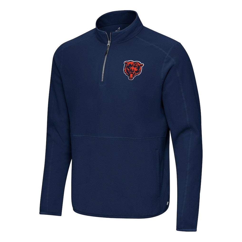 Chicago Bears Antigua Step Up Quarter-Zip Pullover Navy - NFL