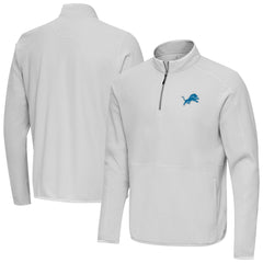 Detroit Lions Antigua Step Up Quarter-Zip Pullover Gray - NFL