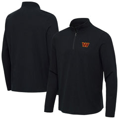 Washington Commanders Antigua Sync Tri-Blend Quarter-Zip Pullover Heather Black - NFL