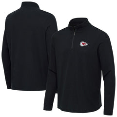 Kansas City Chiefs Antigua Sync Tri-Blend Quarter-Zip Pullover Heather Black - NFL