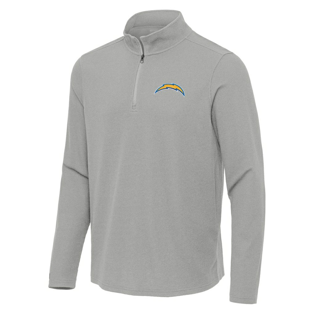 Los Angeles Chargers Antigua Sync Tri-Blend Quarter-Zip Pullover Heather Gray - NFL