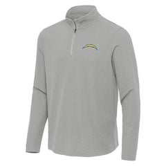 Los Angeles Chargers Antigua Sync Tri-Blend Quarter-Zip Pullover Heather Gray - NFL