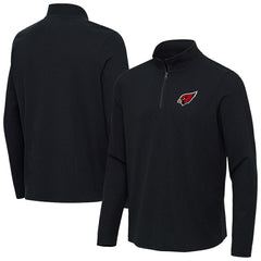 Arizona Cardinals Antigua Sync Tri-Blend Quarter-Zip Pullover Heather Black - NFL