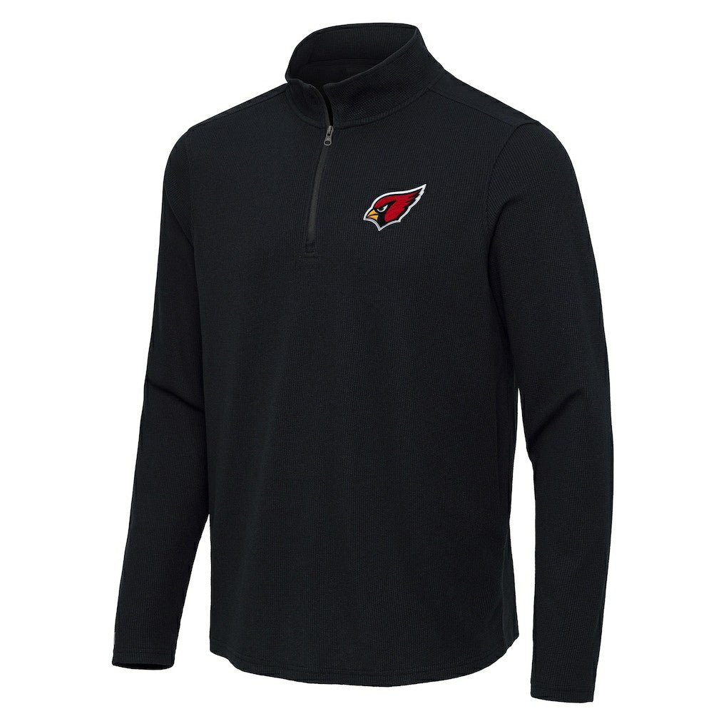 Arizona Cardinals Antigua Sync Tri-Blend Quarter-Zip Pullover Heather Black - NFL