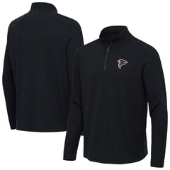 Atlanta Falcons Antigua Sync Tri-Blend Quarter-Zip Pullover Heather Black - NFL