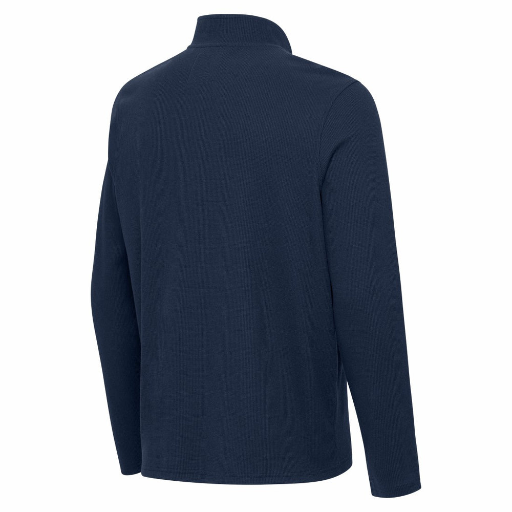 Denver Broncos Antigua Sync Tri-Blend Quarter-Zip Pullover Heather Navy - NFL