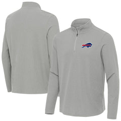 Buffalo Bills Antigua Sync Tri-Blend Quarter-Zip Pullover Heather Gray - NFL