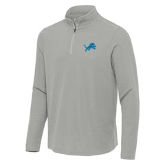 Detroit Lions Antigua Sync Tri-Blend Quarter-Zip Pullover Heather Gray - NFL