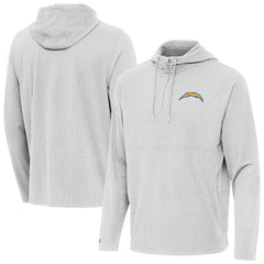 Los Angeles Chargers Antigua Connected Quarter-Zip Pullover Hoodie Gray - NFL