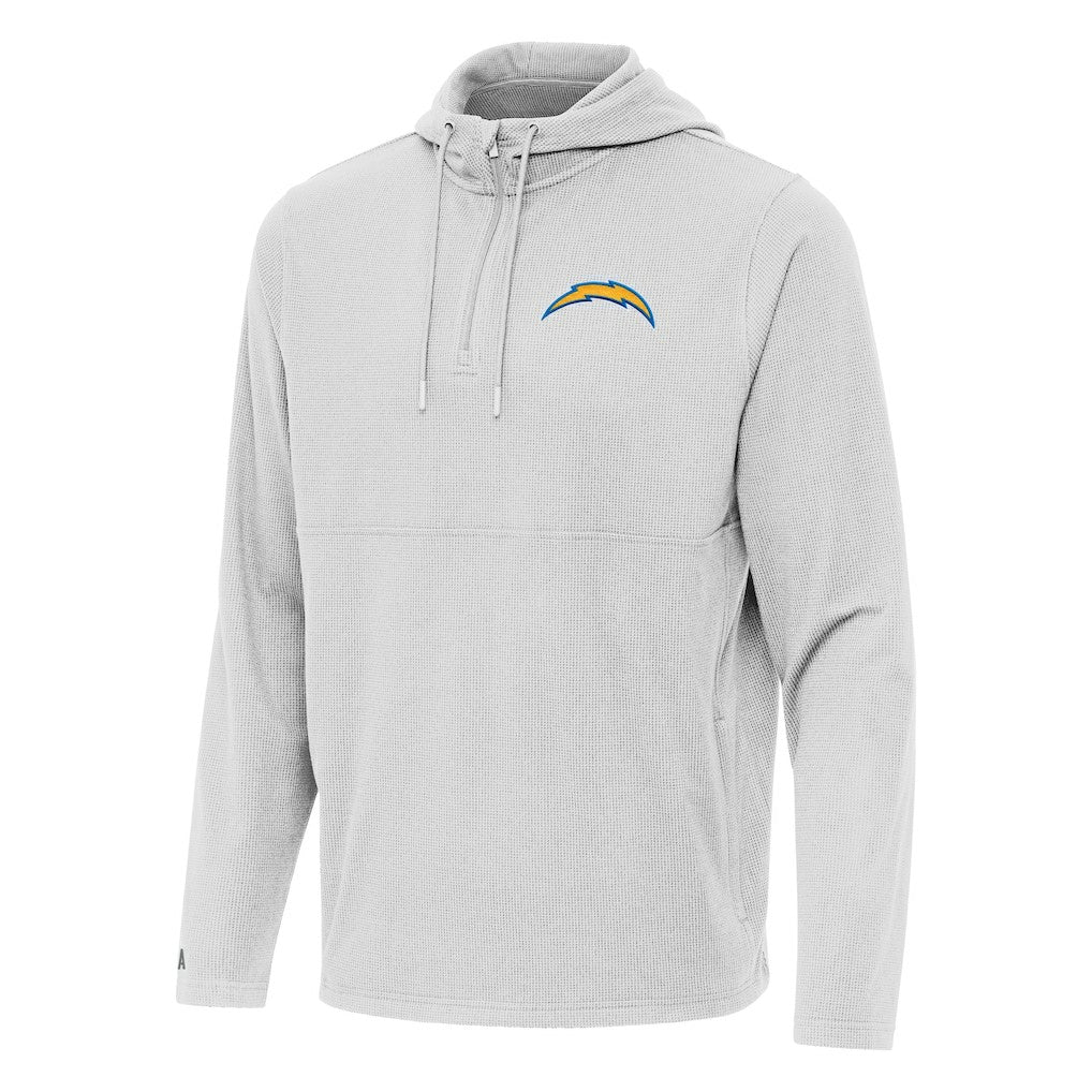 Los Angeles Chargers Antigua Connected Quarter-Zip Pullover Hoodie Gray - NFL