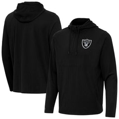 Las Vegas Raiders Antigua Connected Quarter-Zip Pullover Hoodie Black - NFL