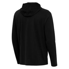 Cleveland Browns Antigua Throwback Connected Quarter-Zip Pullover Hoodie Black - NFL