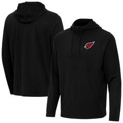 Arizona Cardinals Antigua Connected Quarter-Zip Pullover Hoodie Black - NFL