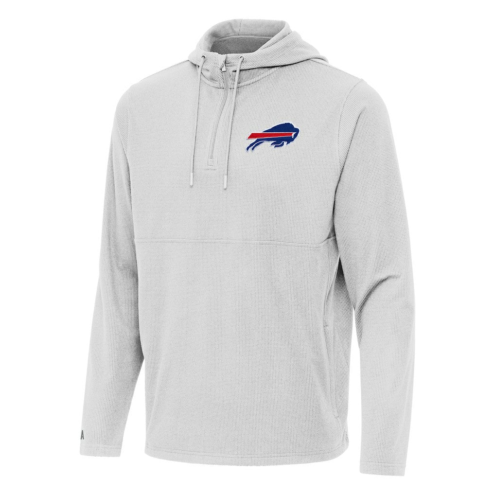 Buffalo Bills Antigua Connected Quarter-Zip Pullover Hoodie Gray - NFL