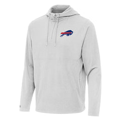 Buffalo Bills Antigua Connected Quarter-Zip Pullover Hoodie Gray - NFL