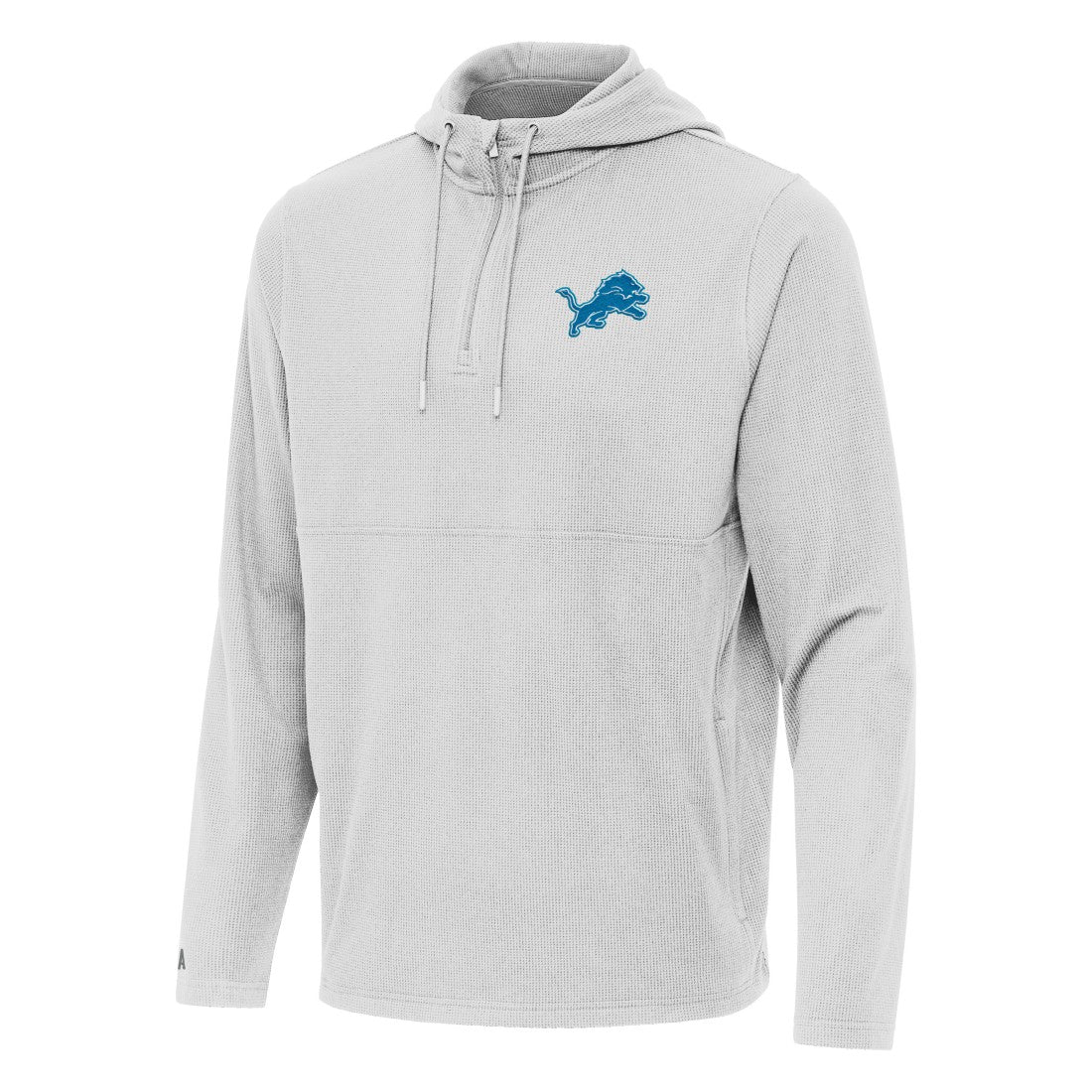 Detroit Lions Antigua Connected Quarter-Zip Pullover Hoodie Gray - NFL