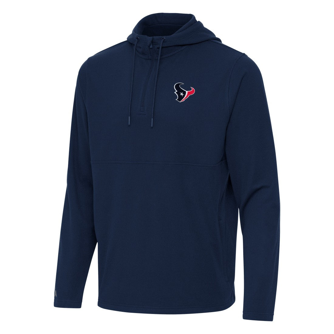 Houston Texans Antigua Connected Quarter-Zip Pullover Hoodie Navy - NFL