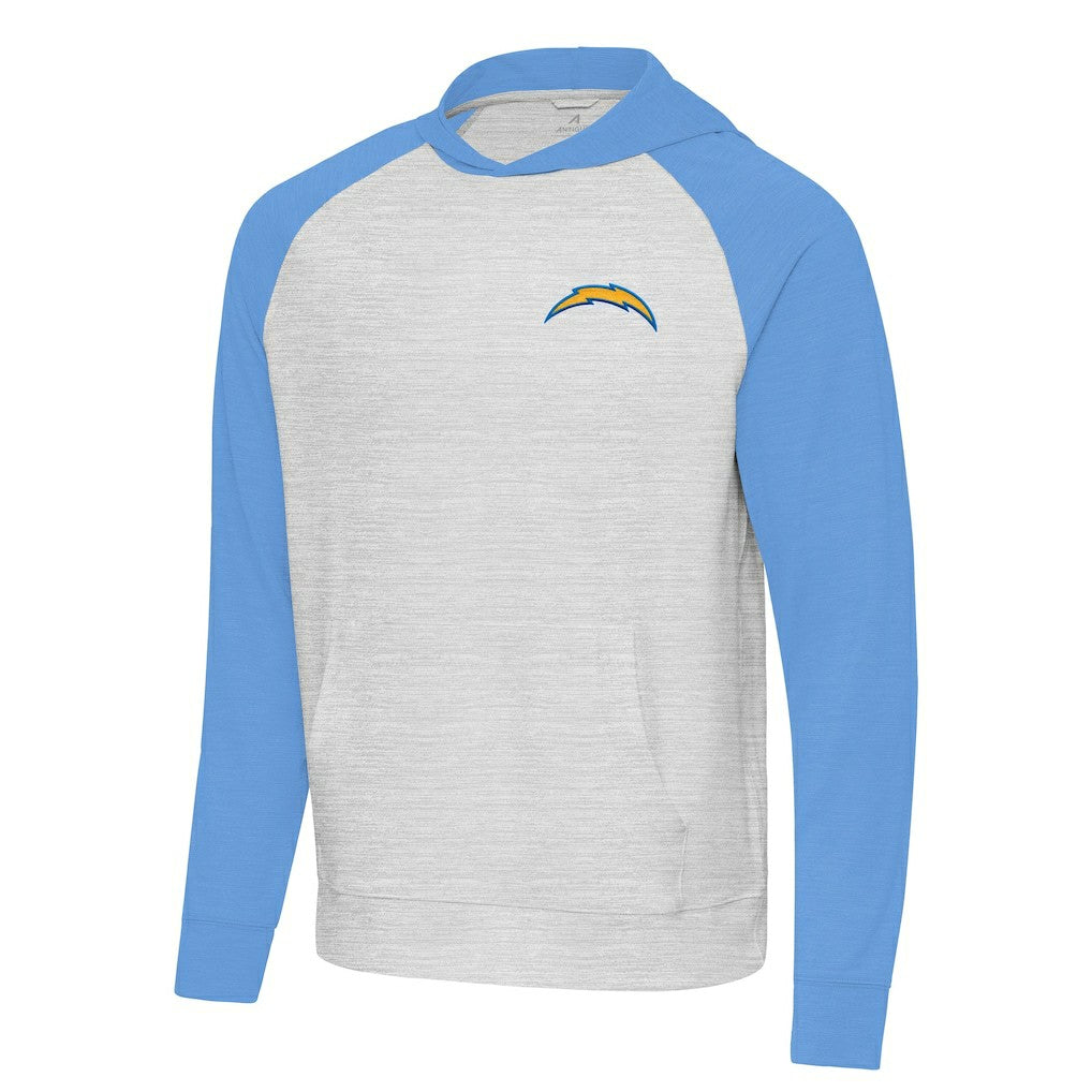 Los Angeles Chargers Antigua Urgent Pullover Hoodie Powder Blue/Gray - NFL