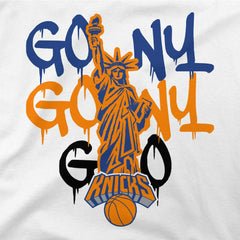 NBA - New York Knicks Stadium Essentials Unisex Oversized Go NY Go T-Shirt - White