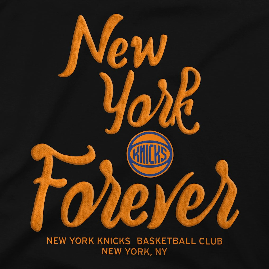 NBA - New York Knicks Stadium Essentials Unisex Oversized Forever NYC T-Shirt - Black