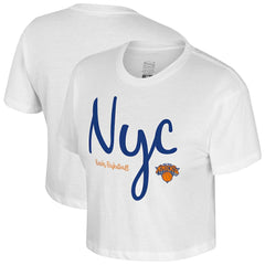NBA - New York Knicks Stadium Essentials Cropped Third Quarter T-Shirt - White