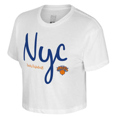 NBA - New York Knicks Stadium Essentials Cropped Third Quarter T-Shirt - White