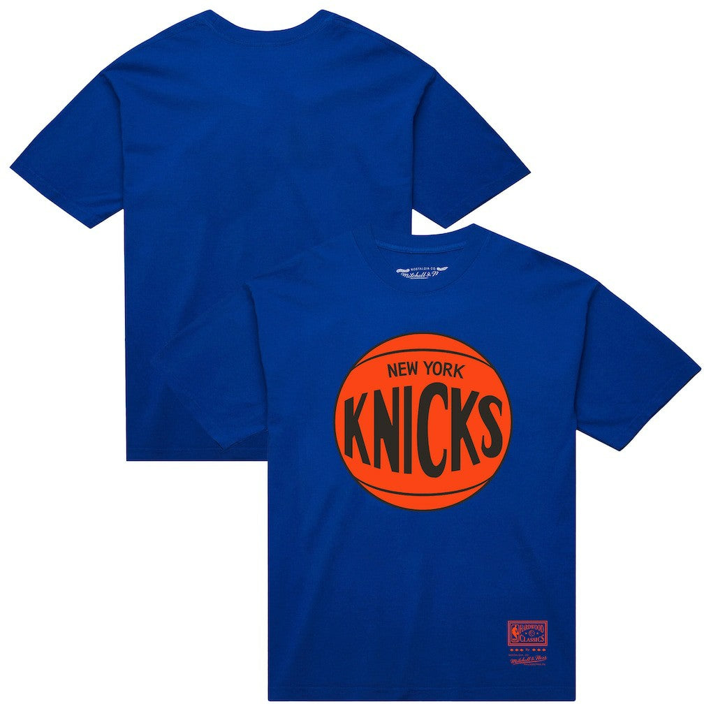 Mitchell & Ness - New York Knicks Unisex Hardwood Classics MVP Logo T-Shirt - Blue