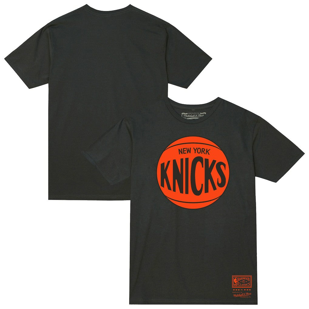 Mitchell & Ness - New York Knicks Unisex Hardwood Classics MVP Logo T-Shirt - Heather Charcoal