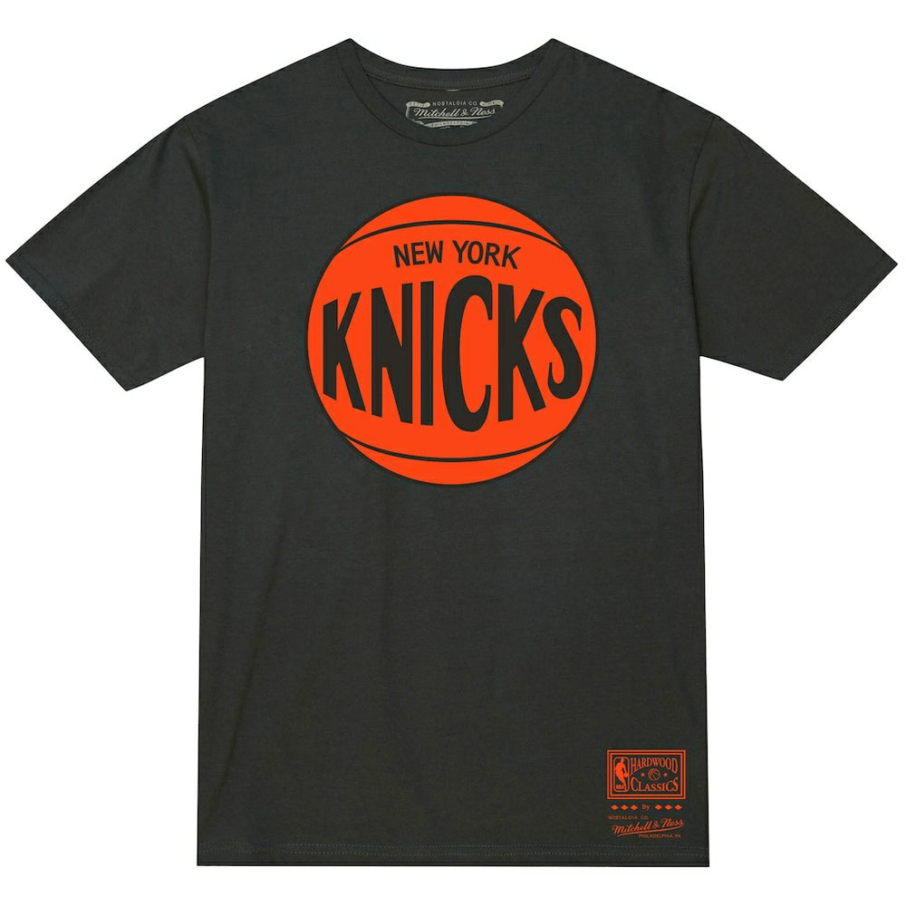 Mitchell & Ness - New York Knicks Unisex Hardwood Classics MVP Logo T-Shirt - Heather Charcoal