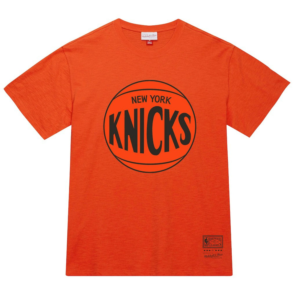 Mitchell & Ness - New York Knicks Unisex Hardwood Classics MVP Logo T-Shirt - Orange