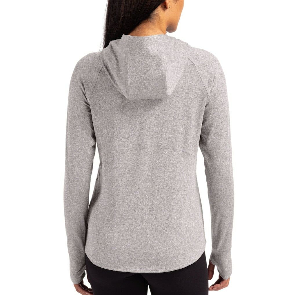 Baltimore Ravens Cutter & Buck Women's Primary Logo Adapt Knit Recycled Raglan Pullover Hoodie Heather Gray - NFL