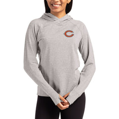 Chicago Bears Cutter & Buck Women's Primary Logo Adapt Knit Recycled Raglan Pullover Hoodie Heather Gray - NFL