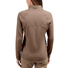 Baltimore Ravens Cutter & Buck Women's Tonal Adapt Eco Knit Stretch Recycled Raglan Half-Zip Pullover Brown - NFL