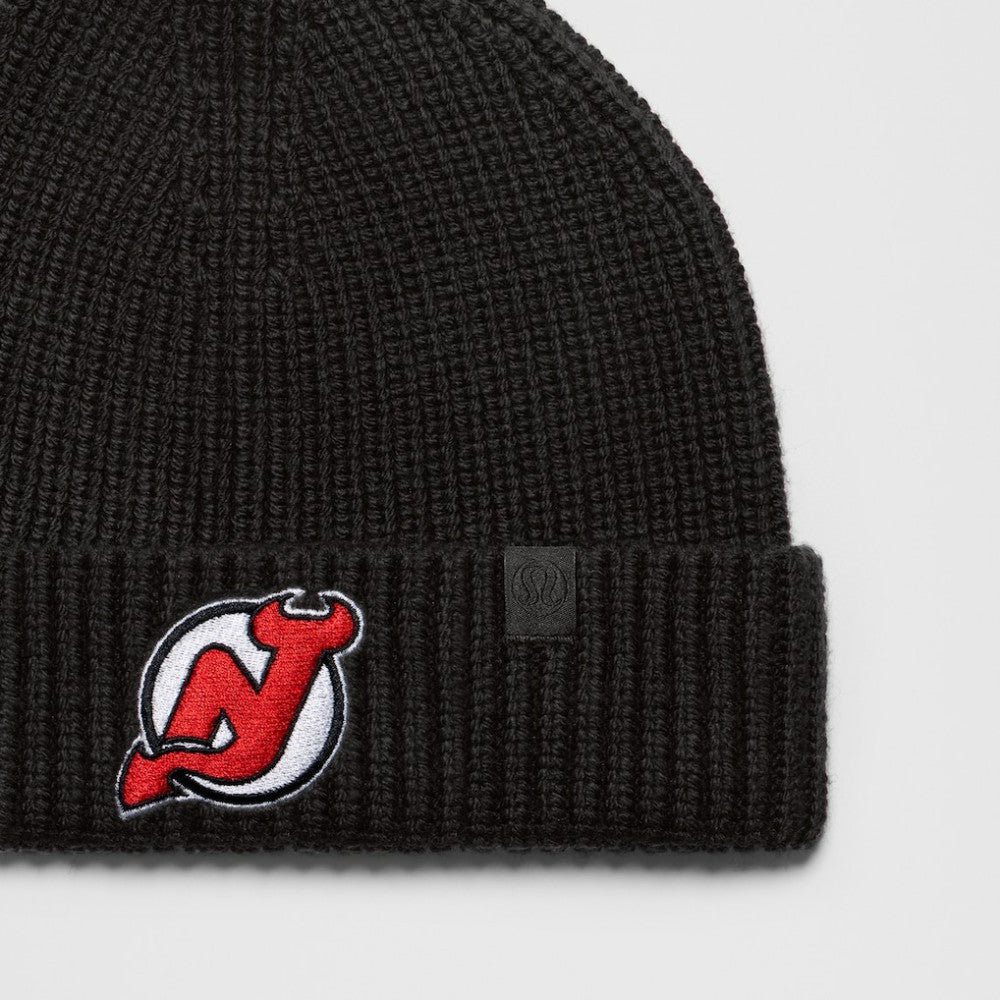 New Jersey Devils - lululemon Unisex Close-Fit Wool-Blend Ribbed Beanie Black