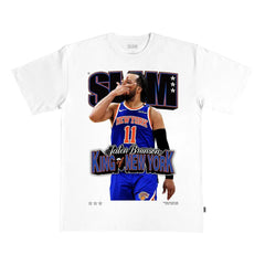 NBA - Jalen Brunson New York Knicks SLAM Unisex King of New York Cover T-Shirt - White