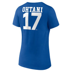 Shohei Ohtani Los Angeles Dodgers Women's Player Name & Number V-Neck T-Shirt Lifestyle